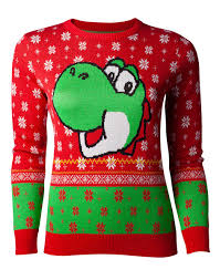 Nintendo Super Mario Yoshi Knitted Christmas Sweater