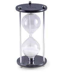 Black Marble Hourglass Sand Timer