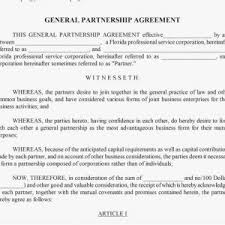 General Partnership Agreement Template Simple General Partnership
