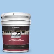 Behr Premium Plus Ultra 5 Gal P520 2 French Porcelain Flat Exterior Paint And Primer In One