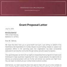free grant letter templates exles