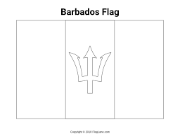 Coloring page for the flag of libya. Free Barbados Flag Coloring Page