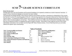 7 Scsd Grade Science Curriculum