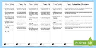 Times Tables Word Problems Worksheet Teacher Made