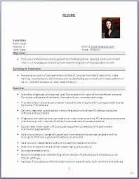 Resume Format For Freshers Networking And Hardware Network