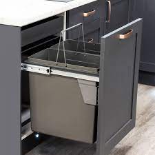 90l 2 x 45l dark grey kitchen bin for