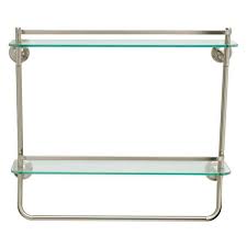 Delta 20 In W Double Glass Shelf With
