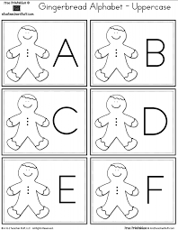 gingerbread printable alphabet cards