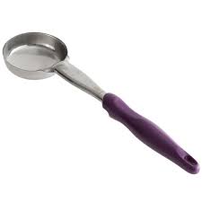 Vollrath 6433480 Jacobs Pride 4 Oz Purple Solid Round Spoodle Portion Spoon