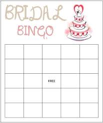 Blank Bridal Shower Bingo Template 8 Powerpoint Free Game
