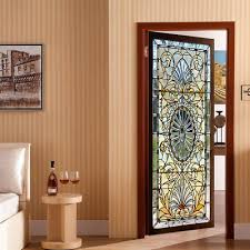 3d Wall Art Retro Mosaic Glass Door