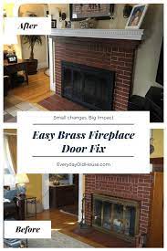 how to update brass fireplace doors for