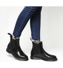 How to wear chelsea boots with jeans. Dr Martens 2976 Quad Chelsea Boots Black Leather Ankle Boots