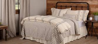 market place gray ticking stripe quilt