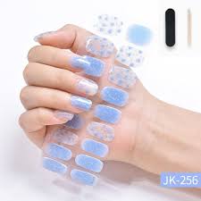 uv nails gel stickers semi cured strip