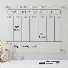 Personalized Clear Acrylic Weekly Wall