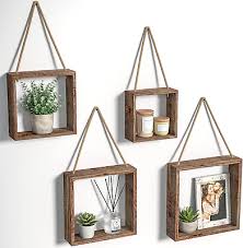 Floating Hanging Square Shelves Wall