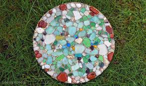 Diy Sea Glass Stepping Stone Lovely