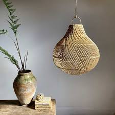 Rattan Woven Lampshade Round Home