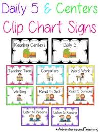 Bright Daily 5 Reading Center Clip Chart Simple