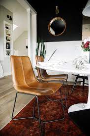 Gives you the modern dining room you've always wanted. One Room Challenge Back In Black Dining Room The Reveal Suburban Bees Leather Dining Room Chairs Midcentury Modern Dining Chairs Dining Room Chairs Modern