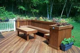 Planter Bench Deck Planters Diy