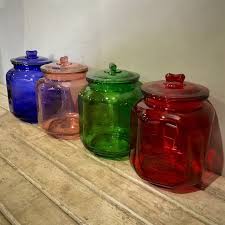 Vintage Style Glass Peanut Storage Jar