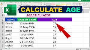how to calculate age from date of birth