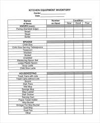 Restaurant Kitchen Inventory List Template Checklist