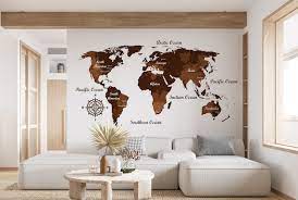 World Map Wall Art Map Wall Decor Gift