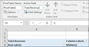 customizing a pivot table in excel 2016