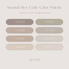 Neutral Hex Code Color Palette For