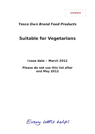 suitable for vegetarians tesco real food