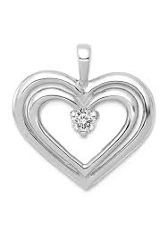 double heart pendant in 14k gold