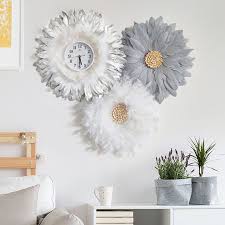 Feather Wall Clock Wall Decor Feather