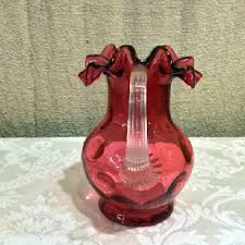Fenton For L G Wright Cranberry Glass