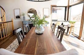 hand crafted big dining table family