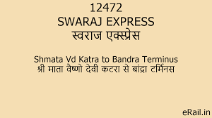 12472 Swaraj Express Train Route