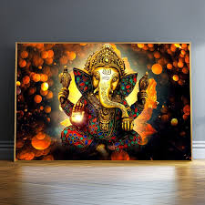 Lord Ganesha Canvas Paintings On The