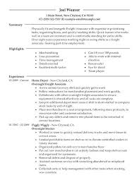 Resume Sample For Part Time Job Good Retail Jobs For College