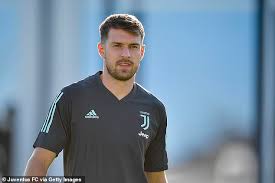 Aaron ramsey of arsenal during a training session, on the eve of their uefa europa league match against s.s.c. Aaron Ramsey Is Unwanted By New Juventus Manager Andrea Pirlo As He Looks To Clear The Decks Daily Mail Online