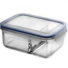 glasslock duo blue seal container two