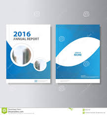 Blue Circle Vector Annual Report Leaflet Brochure Flyer Template