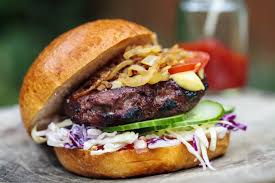 grilled beef burgers