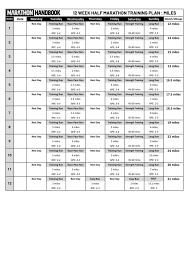 12 week half marathon training plan