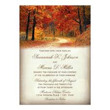 Rustic Fall Leaves Autumn Wedding Invitations Zazzle Com