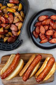 smoked sausage in an air fryer 3 ways