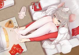 Watch this video if you would like to become a man of culture, a weeb. Wallpaper Id 131387 Anime Anime Girls Digital Art Artwork 2d Portrait Feet Legs Mice Mouse Girls Animal Ears Top View Chinese New Year Spring Festival