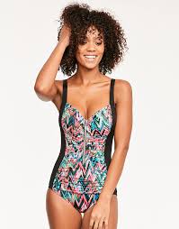 High Frequency Zip Code Firm Control Swimsuit