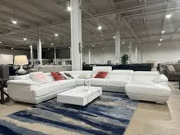 esf 430 pure white leather sectional